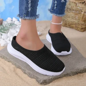 Baskets Femme Slip-on en Maille – Tissage Respirant Léger